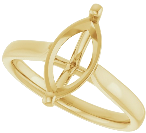 Sužadėtuvių Žiedas „Solitaire“ 585 Geltonojo Aukso Marquise 12mm x 6mm (5)