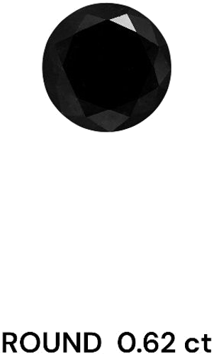 0.62 carat Fancy Black-VVS2 Excellent cut Natūralus Round Deimantas (1)