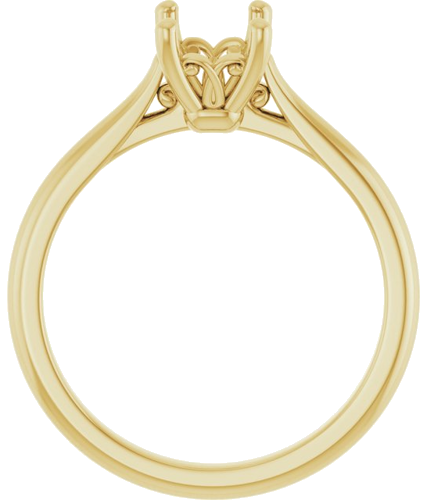 Sužadėtuvių Žiedas „Solitaire“ 585 Geltonojo Aukso Emerald 7mm x 5mm (2)