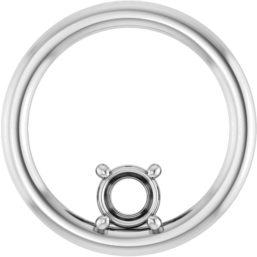 14K White  4.1 mm Round Pendant Mounting (1)