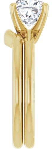 Sužadėtuvių Žiedas „Solitaire“ 585 Geltonojo Aukso Cushion 7mm (9)