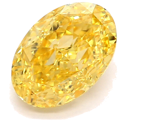 0.34 carat Fancy Vivid Yellow-VS2 Natūralus Oval Deimantas (1)