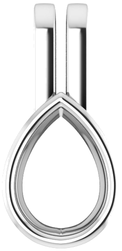Sterling Silver 7x5 mm Pear Pendant Mounting (1)