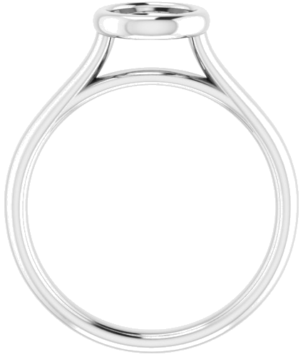 Sužadėtuvių Žiedas „Bezel-Set Solitaire“ 585 Baltojo Aukso Round 6mm (2)