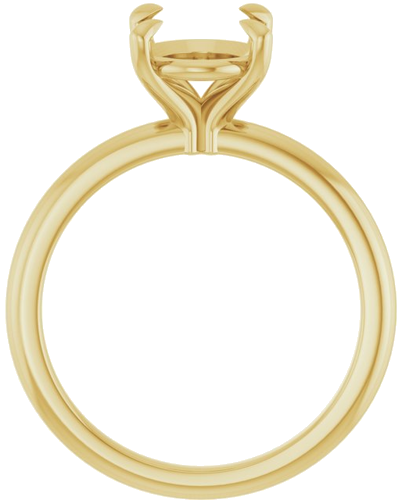 Sužadėtuvių Žiedas 417 Geltonojo Aukso Oval 10mm x 8mm (2)