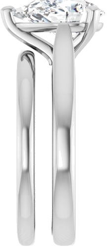 14K White 10x7 mm Pear Engagement Ring Mounting (9)