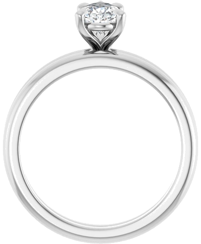 14K White 8x5 mm Pear Solitaire Engagement Ring Mounting (6)