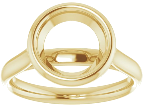 Sužadėtuvių Žiedas „Bezel-Set Solitaire“ 585 Geltonojo Aukso Round 8.8mm (3)