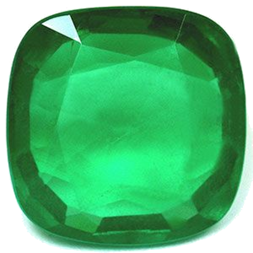 13.07 carat GREEN Cushion Smaragdas (1)