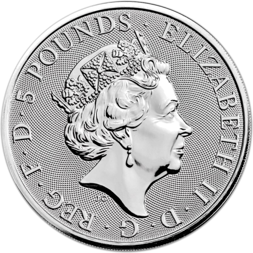 2 oz White Richmond Curt 2021 gada sudraba monēta Karaliene zvērs (3)