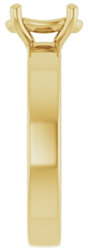 14K Yellow 8x6 mm Oval Solitaire Engagement Ring Mounting (4)