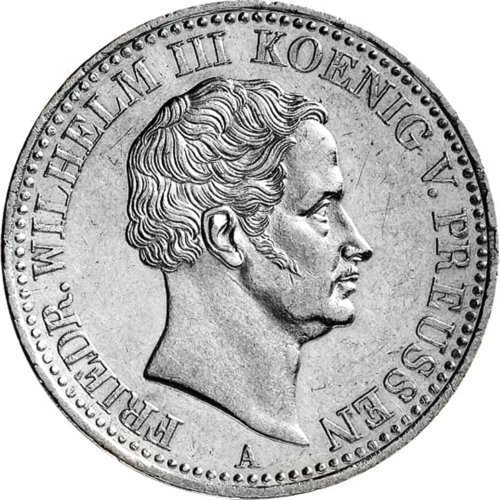 1 талер (1829-1840) Фридрих Вилхелм III Кралство Прусия Сребърна монета (1)