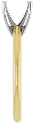 14K Yellow   White  7x7 mm Cushion Solitaire Engagement Ring Mounting (4)