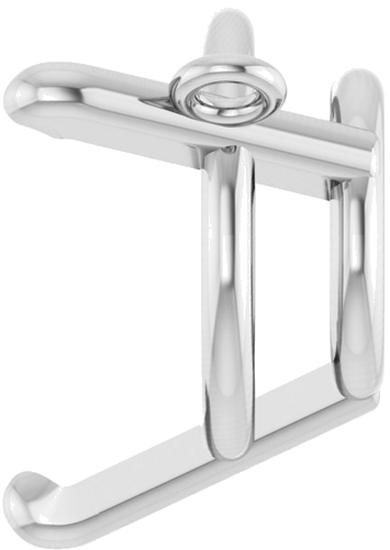 14K White 9 mm Round 3-Prong Necklace Center (3)