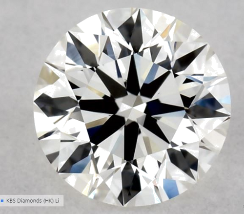 0.57 carat H-VVS2 Excellent cut Natūralus Round Deimantas (1)
