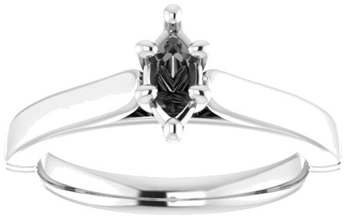 14K White  7x3.5 mm Marquise Solitaire Engagement Ring Mounting (3)