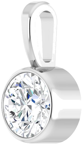 Sterling Silver 4.5 mm Round Bezel-Set Solitaire Pendant Mounting (5)