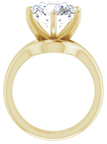 Sužadėtuvių Žiedas „Solitaire“ 585 Geltonojo Aukso Round 11mm (7)