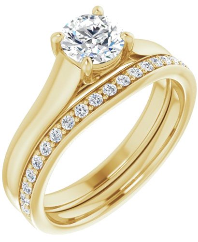 14K Yellow 5.5 mm Round Solitaire Engagement Ring Mounting (6)