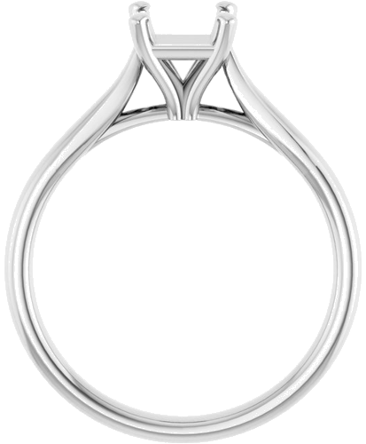Sužadėtuvių Žiedas 10k white gold Square 5mm (2)