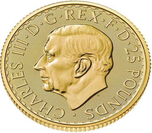 1/4 oz Британия 2026 Золотая монета Карл III (5)