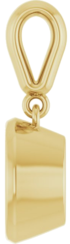 Pakabukas „Bezel-Set“ 585 Geltonojo Aukso Round 8mm (3)