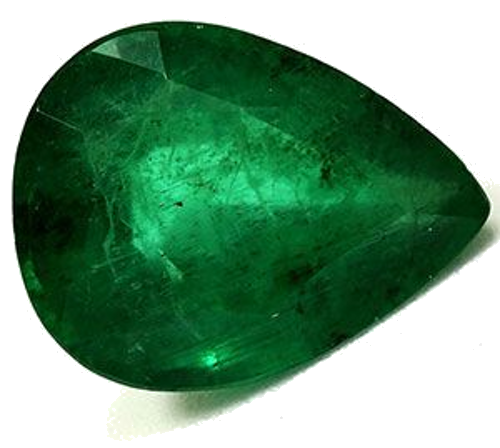 2.9 carat GREEN Pear Smaragdas (1)
