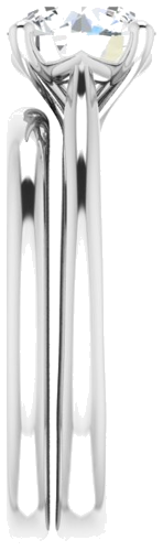 14K White 7.4 mm Round Solitaire Engagement Ring Mounting (9)