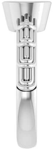 14K White 7.4 mm Round Solitaire Engagement Ring Mounting (4)