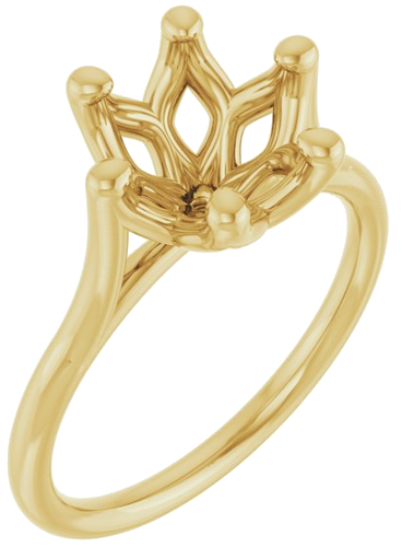 14K Yellow 8.8 mm Round Engagement Ring Mounting (1)