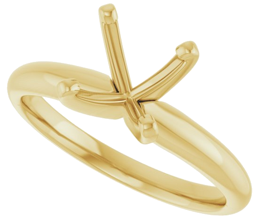 Sužadėtuvių Žiedas „Solitaire“ 14k yellow gold Round 7.3mm x 7.7mm (5)