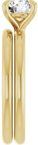 Sužadėtuvių Žiedas „Solitaire“ 750 Geltonojo Aukso Round 6.5mm (9)