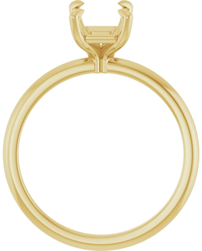 Sužadėtuvių Žiedas „Solitaire“ 417 Geltonojo Aukso Emerald 8mm x 6mm (2)