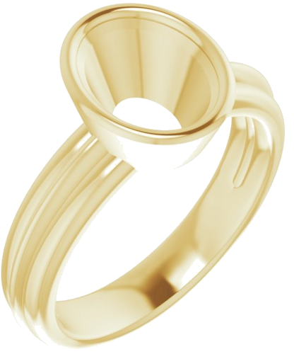 14K Yellow 9x7 mm Oval Engagement Ring Mounting (1)