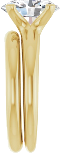 14K Yellow 10x8 mm Oval Solitaire Engagement Ring Mounting (9)