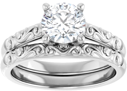 14K White 6.5 mm Round Solitaire Engagement Ring Mounting (8)