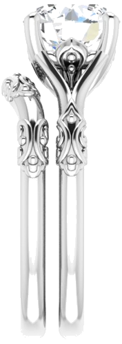 Sterling Silver 8 mm Round Solitaire Engagement Ring Mounting (9)