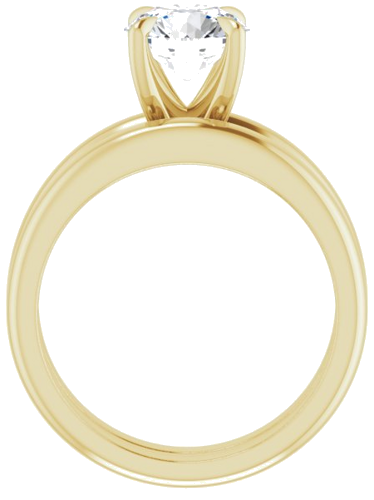 14K Yellow 7.4 mm Round Solitaire Engagement Ring Mounting (7)
