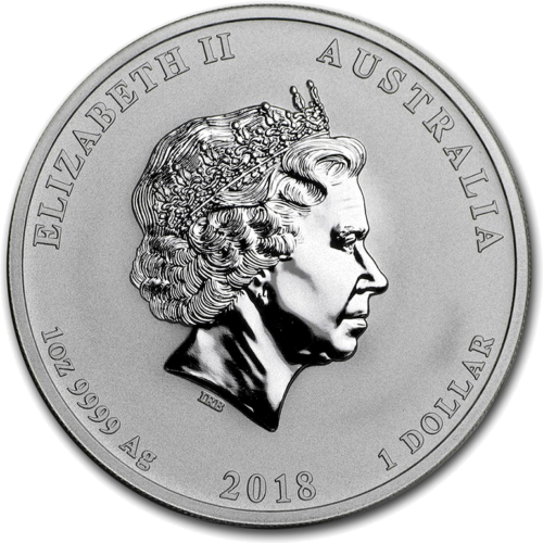 2018 г. Сребърна монета от 1 унция Тигър и дракон Австралия (3)