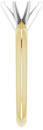 14K Yellow   White 7x5 mm Oval 6-Prong Solitaire Engagement Ring Mounting (4)