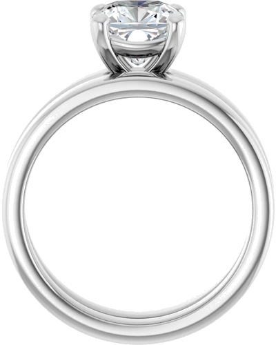 Sužadėtuvių Žiedas „Solitaire“ 585 Baltojo Aukso Cushion 7mm (7)