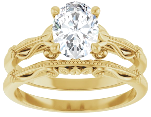 Sužadėtuvių Žiedas „Sculptural-Inspired Solitaire“ 585 Geltonojo Aukso Oval 8mm x 6mm (8)