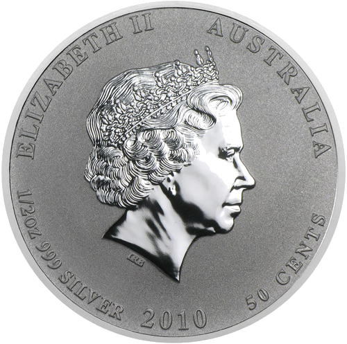 1/2 oz Година на Тигъра 2010 (Lunar II) Австралия сребърна монета (2)