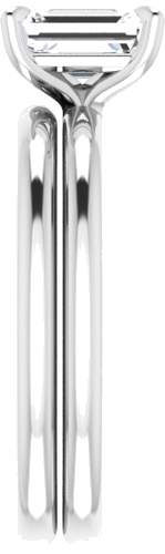 Platinum  7x5 mm Emerald Solitaire Engagement Ring Mounting (9)