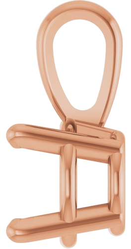 14K Rose 5.5 mm Round 4-Prong Pendant Mounting (3)