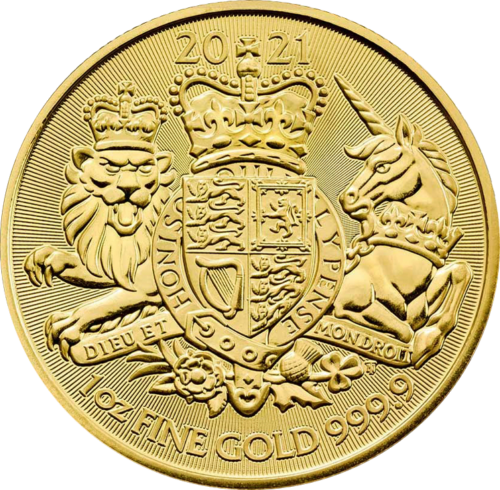 1 oz Karališkasis herbas JK auksinė moneta (Mix metai) (1)
