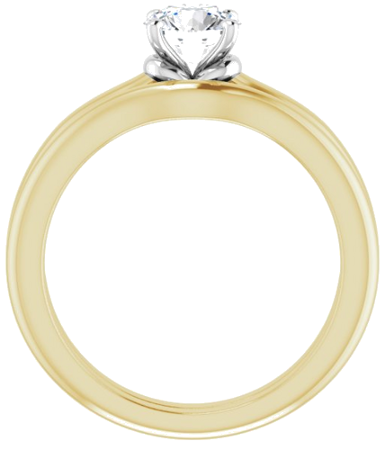 14K Yellow   White  5.8 mm Round Solitaire Engagement Ring Mounting (7)