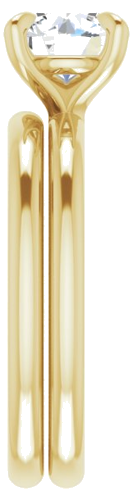 Sužadėtuvių Žiedas „Solitaire“ 585 Geltonojo Aukso Round 7mm (9)