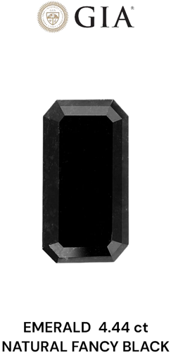 4.44 carat Fancy Black-VVS2 Natūralus Emerald Deimantas (1)