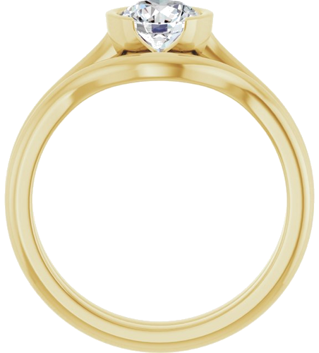 14K Yellow 5.8 mm Round Solitaire Engagement Ring Mounting (7)